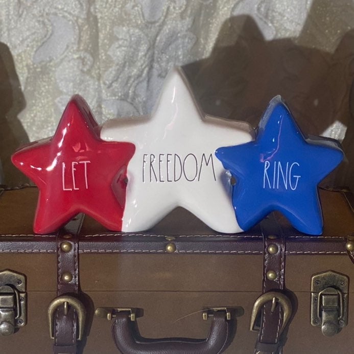 ❤️⭐️Rae Dunn LET FREEDOM RING Decor