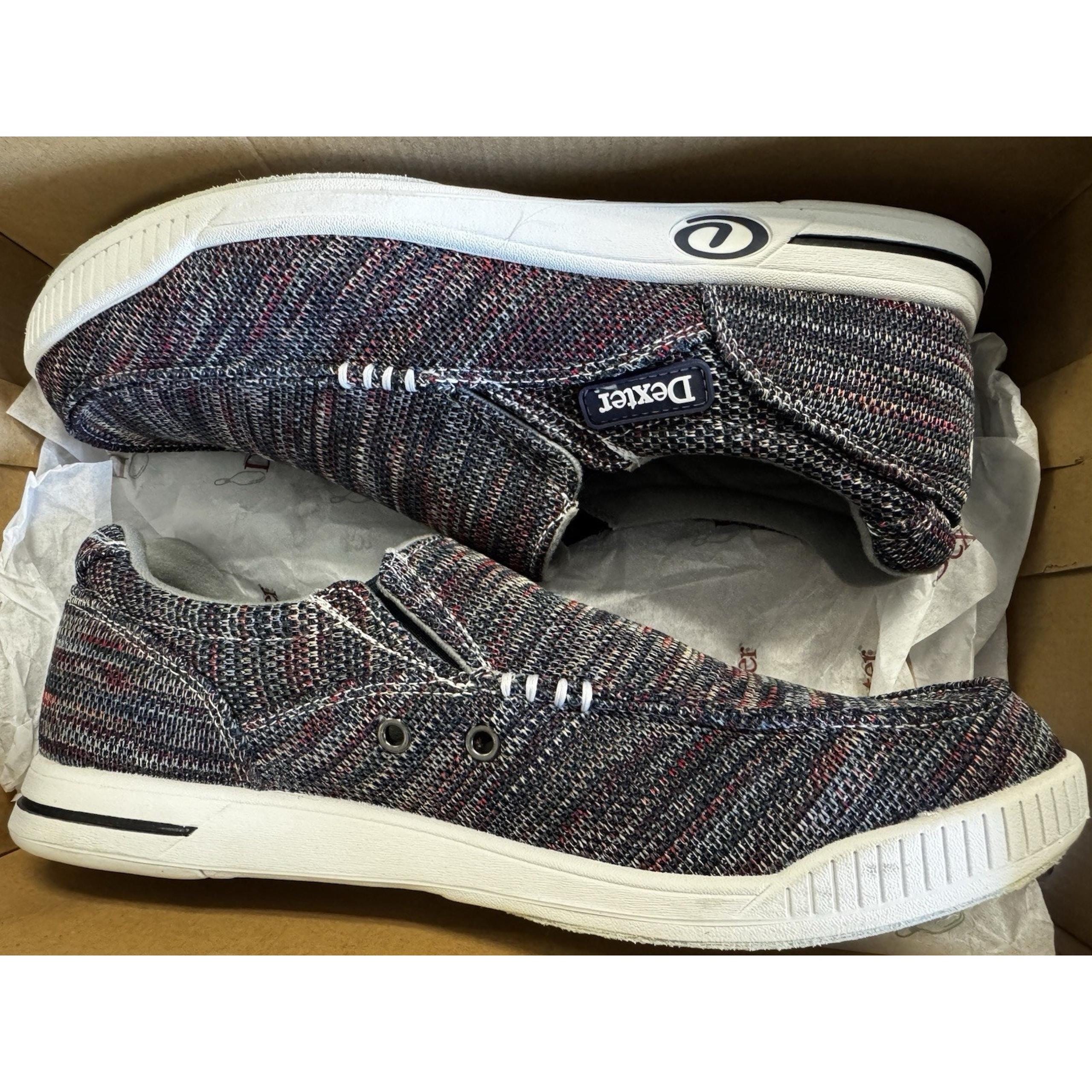 Men’s Size 11.5M Bowling Shoes Dexter Kam Navy Multicolor Slip On New