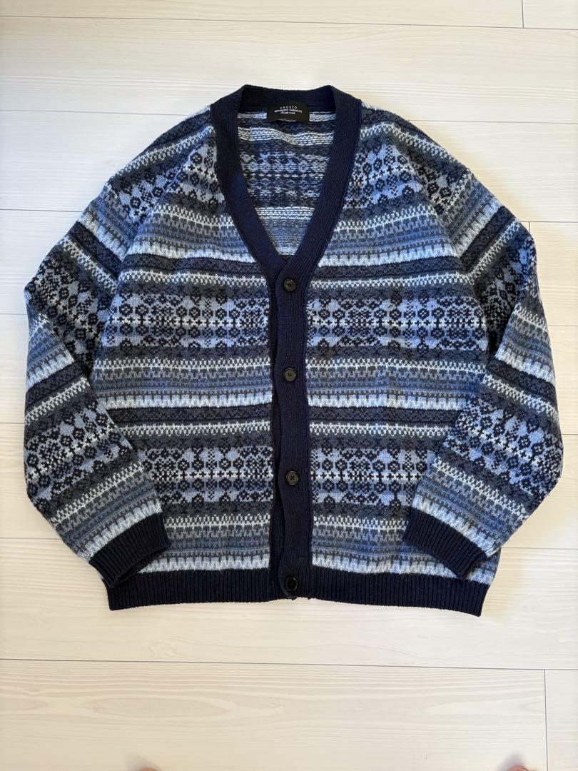 売れ筋アイテムラン UNUSED Fair Isle Cardigan 22AW トップス