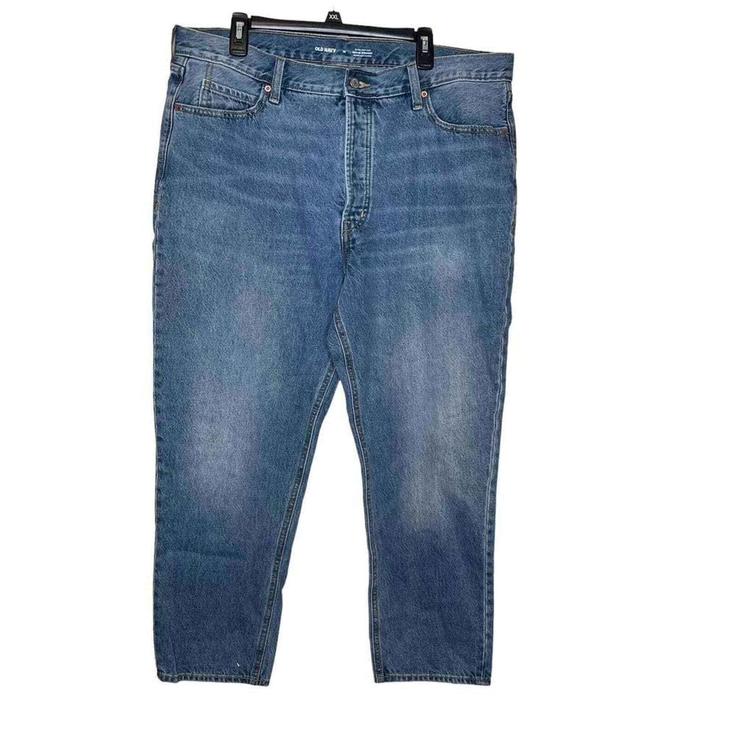 Old Navy Women Jeans Extra Sky-Hi Straight Leg Secret Slim Pockets Blue Sz. 18
