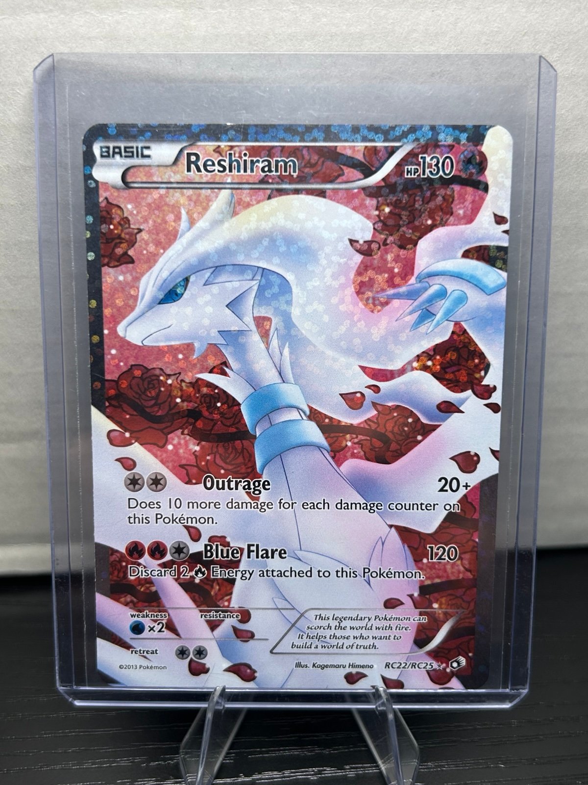 2013 Pokemon Reshiram Full Art RC22/RC25 - Lightly Played LP