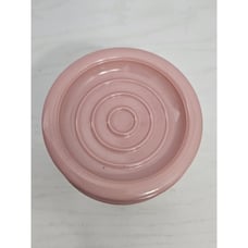 VTG Pink Mauve Rose Milk Glass Drink Coaster Set Retro
