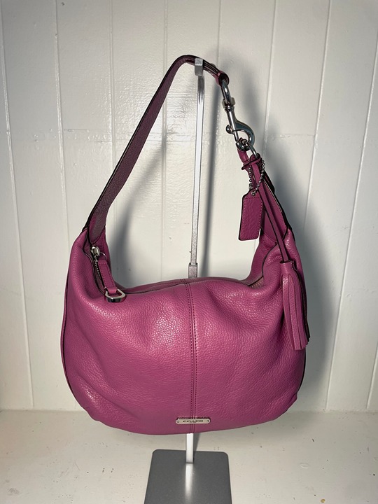 Coach Avery Pebbled Leather Hobo Bag - F23960 - Purple/Pink
