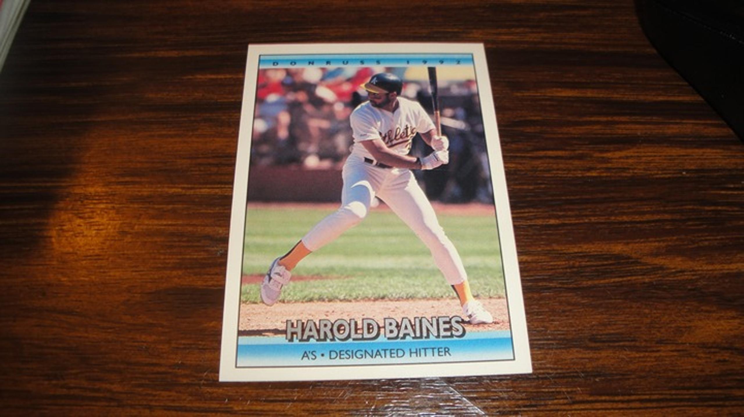 Vintage Harold Baines 1992 Donruss Baseball Trading Card #68 Oakland Athletics