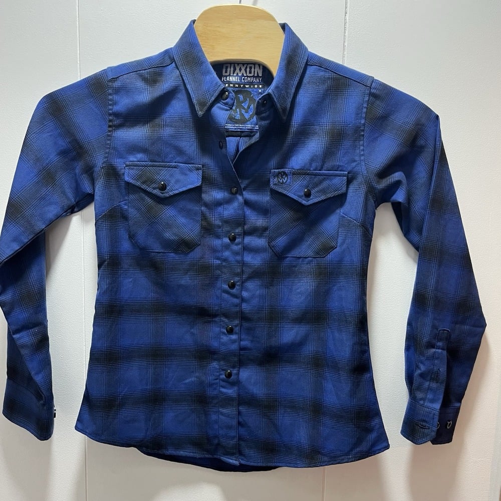 Dixxon Flannel Pennywise Long Sleeve Plaid Snap Shirt Women's Size Medium
