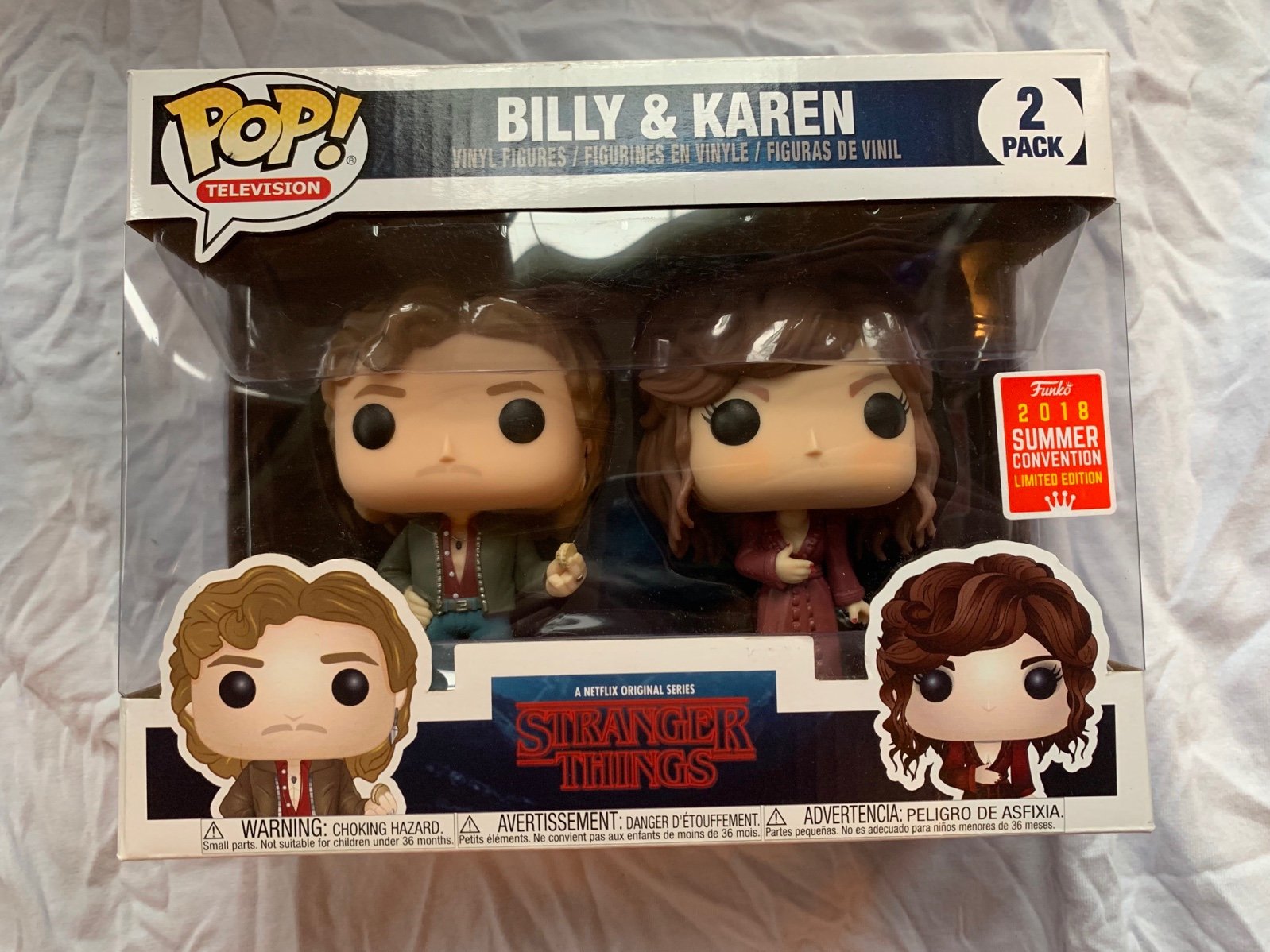 SDCC Exclusive Stranger Things Billy and Karen Funko Pop! 2-Pack