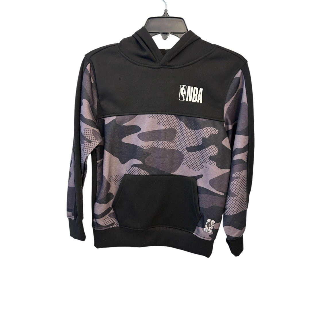 NBA BOY'S BLACK HOODIE SIZE M 10-12 NWT