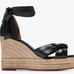 Cole Haan Cloudfeel Hampton Wedge Jute Heel Leather Sandals