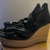 Cole Haan Cloudfeel Hampton Wedge Jute Heel Leather Sandals