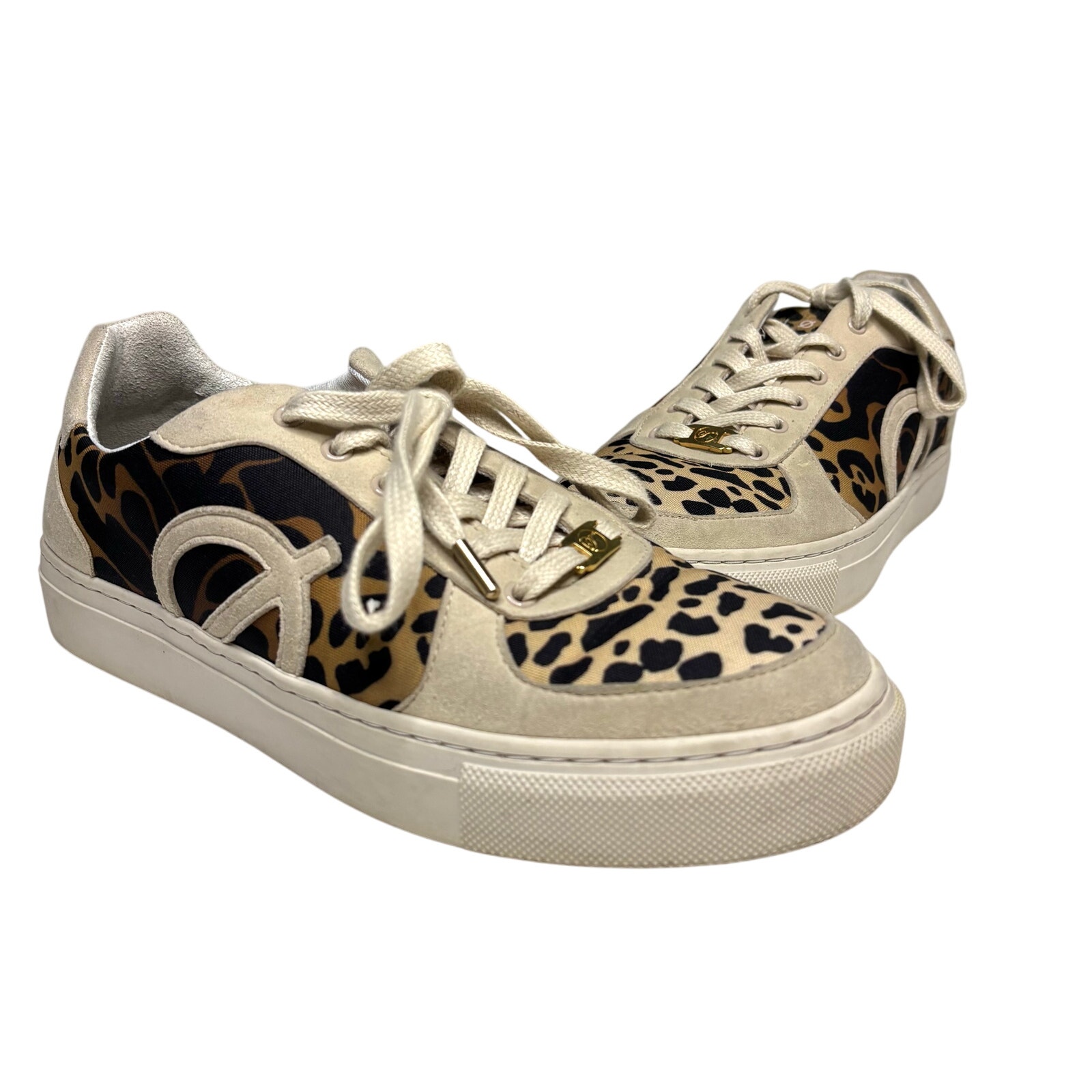 Loci Temperley Seven Cheetah Print Low Suede Sneaker 39