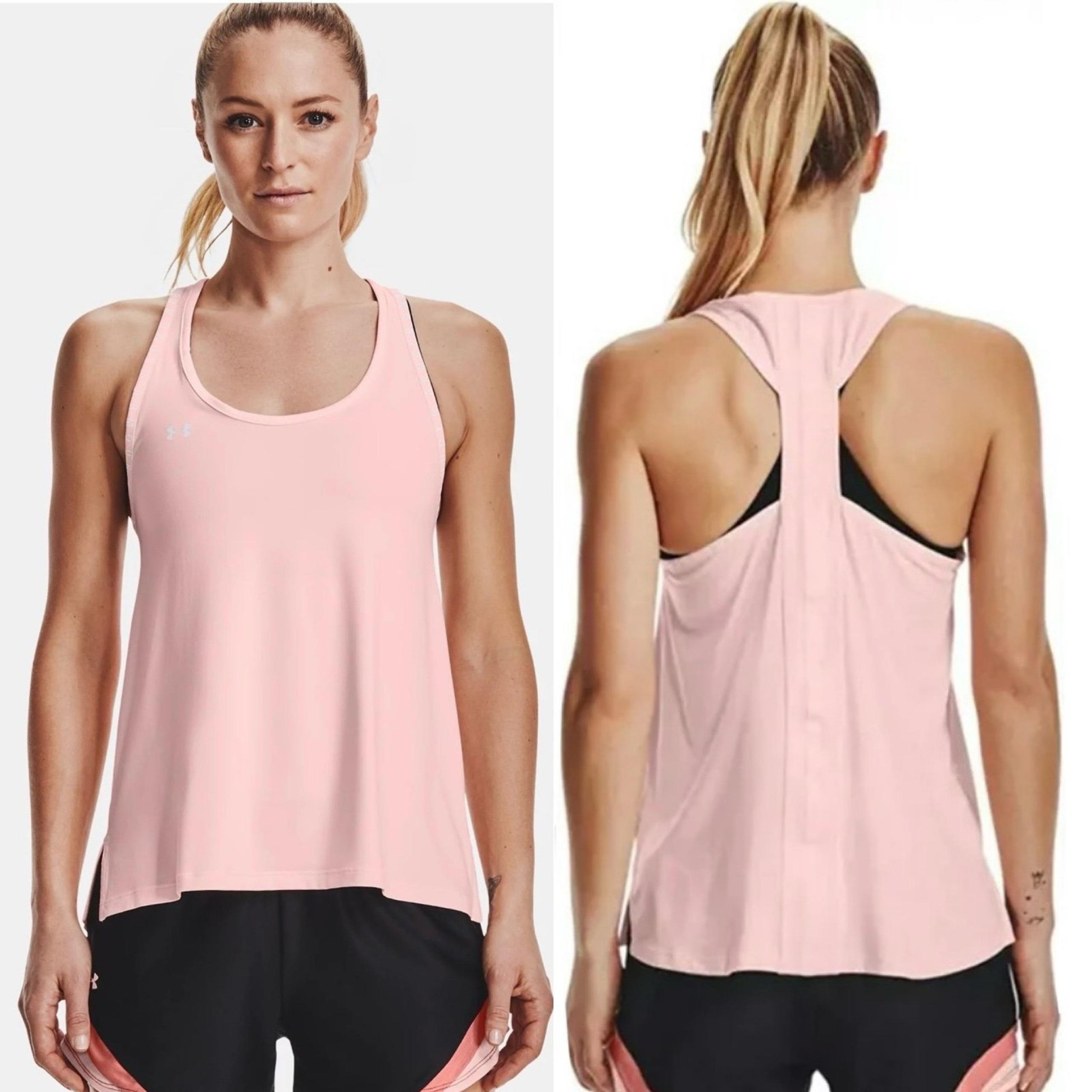 Under Armour Pink White Women's Knockout Athletic Tank