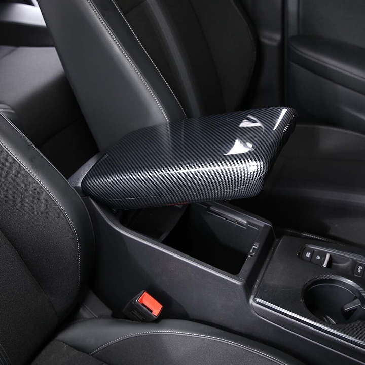 New Carbon Fiber Look Center Console Armrest Box Cover For 2022-2023 Honda Civic J0J20XQuK