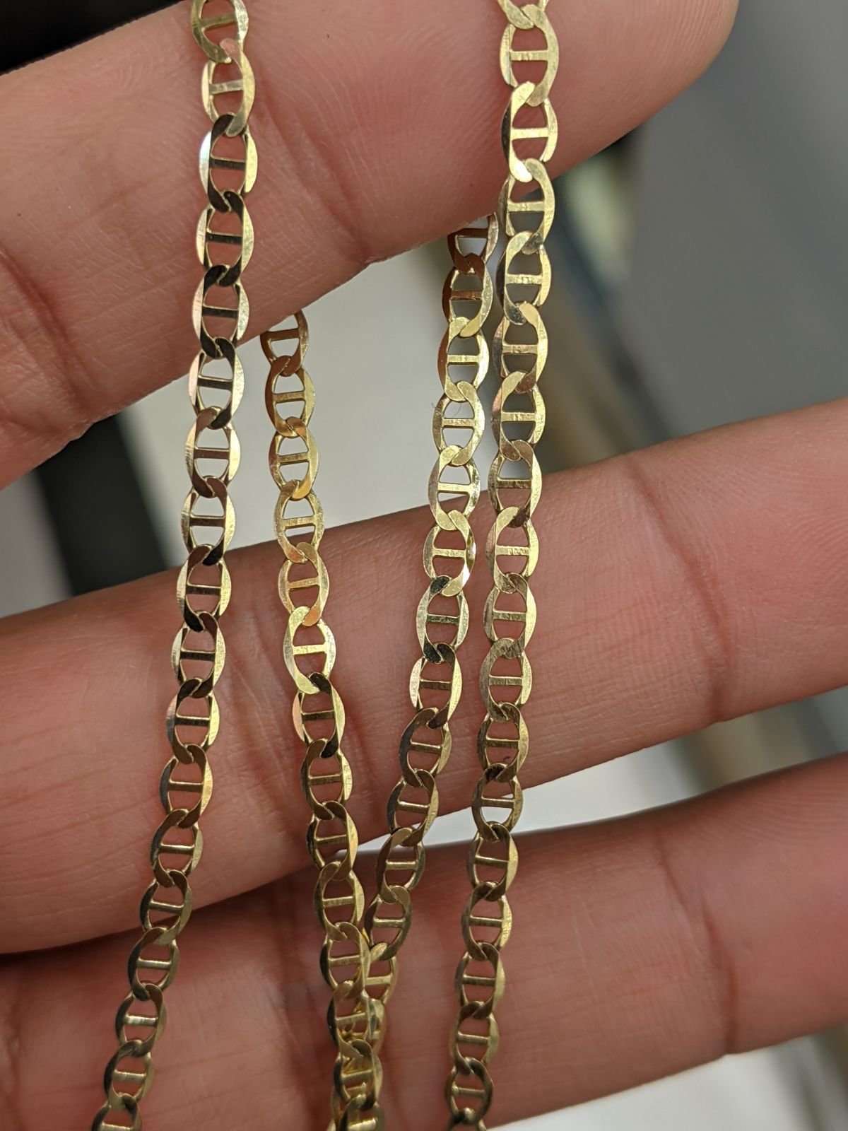 10kt Real Gold Mariner chain