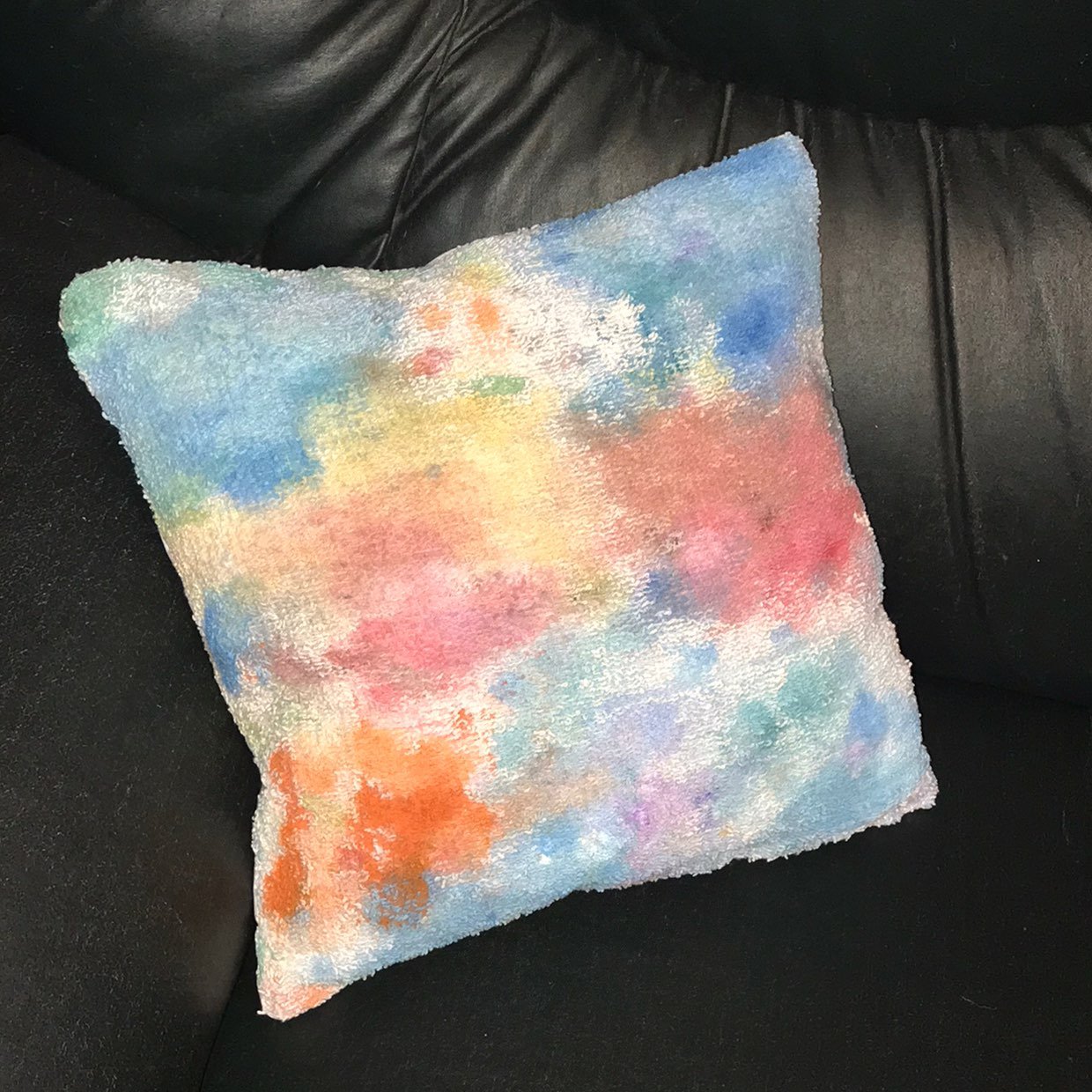 Hand Painted Abstract Pillow