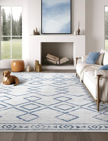 Area Rug 6x9 Moroccan Rug Living Room Rug Washable Rug Soft Rug Modern Geometric