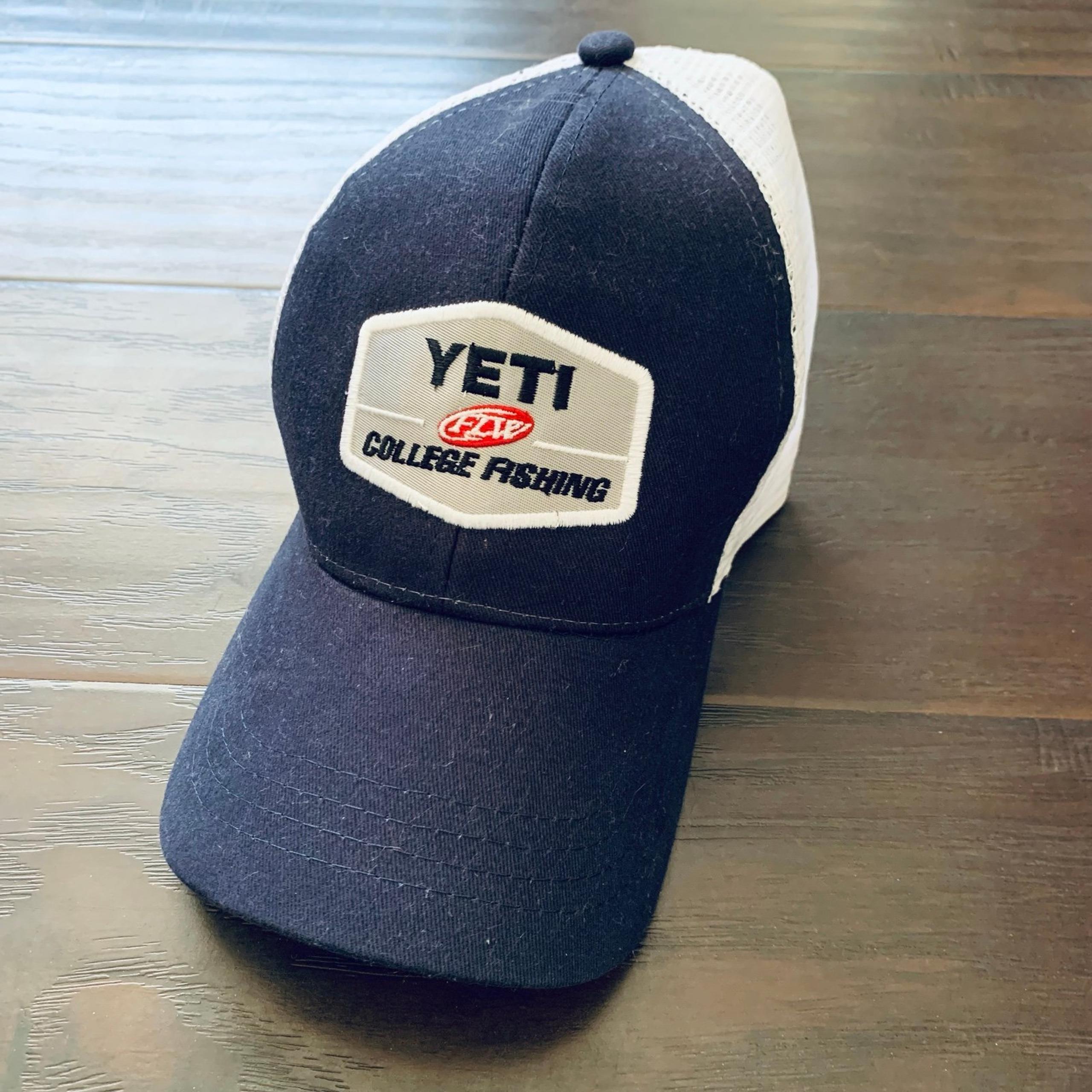 Men's YETI x FLW College Fishing Bass Fishing Tour Graphic Baseball Trucker Hat