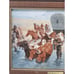 The Emigrants Frederic Remington Porcelain Print Framed COA Western Vtg 13x10