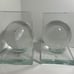 Crystal Bookends • Laser 3D Engraved Galaxy & Moon