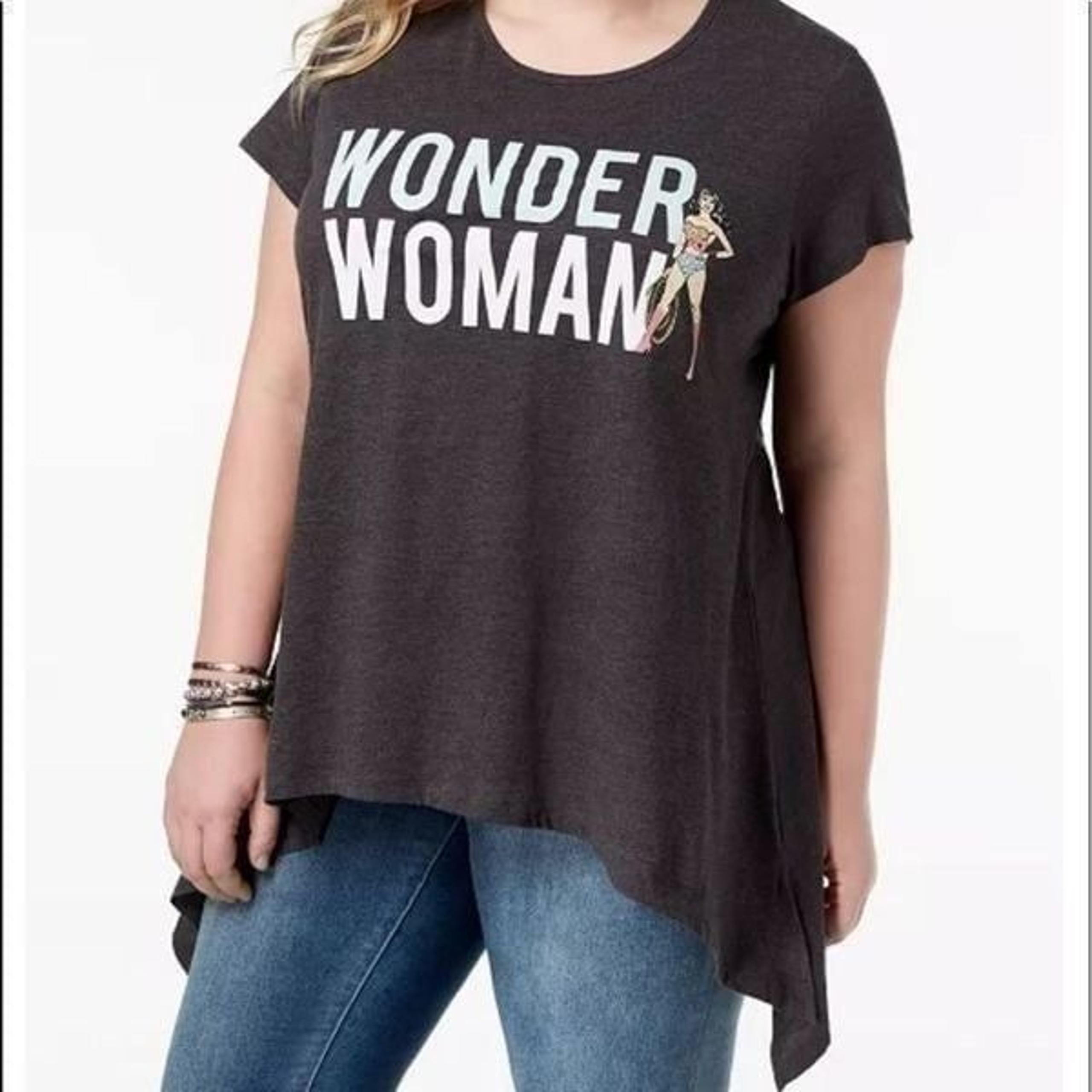Wonder Women 1X Tee With Handkerchief Hem