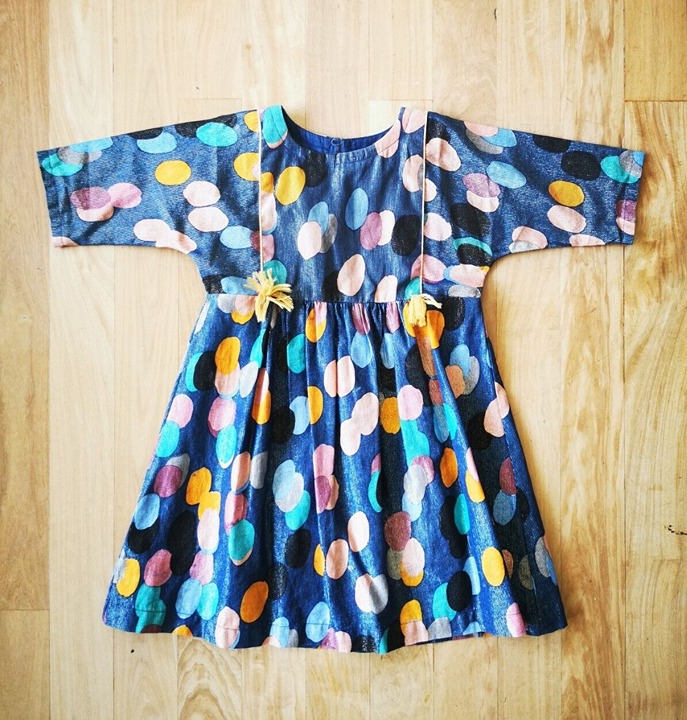 Pink Chicken Dress Dot Print 7Y NWOT