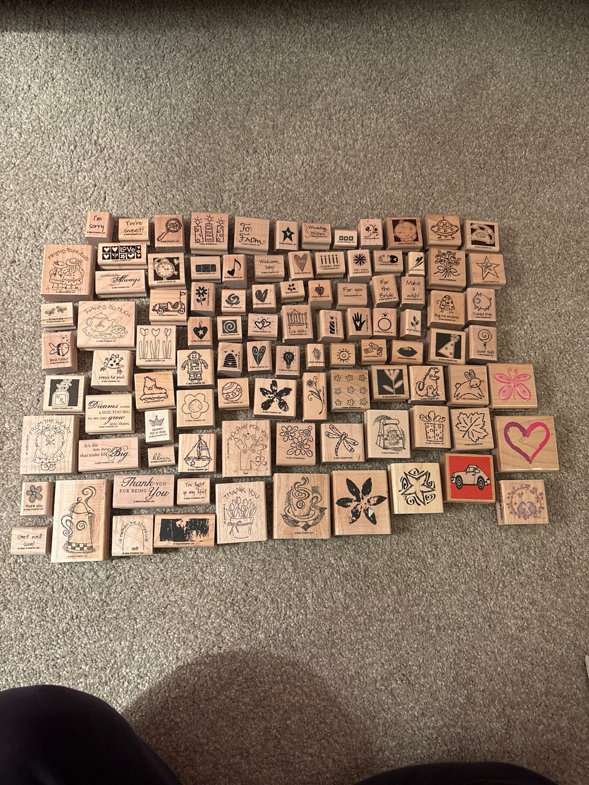Bundle of 97 stampers (92 by stampin up!)