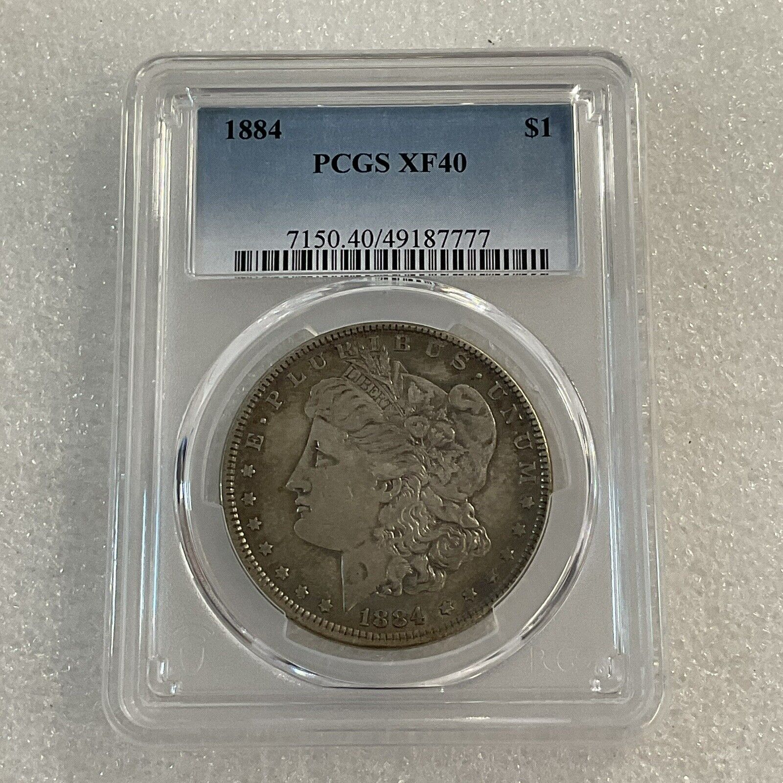 1884 1 Morgan Silver Dollar PCGS XF40 Toning Gnumismatist GnuCoins