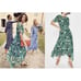 BODEN Katherine Midi Dress Green Handkerchief Hem Pre-owned Size 6 Blogger Fave