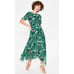 BODEN Katherine Midi Dress Green Handkerchief Hem Pre-owned Size 6 Blogger Fave