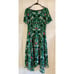BODEN Katherine Midi Dress Green Handkerchief Hem Pre-owned Size 6 Blogger Fave