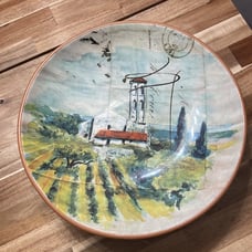 Williams Sonoma 2008 Marc Lacaze Paysage 14 Serving Bowl Signed Made In Italy G