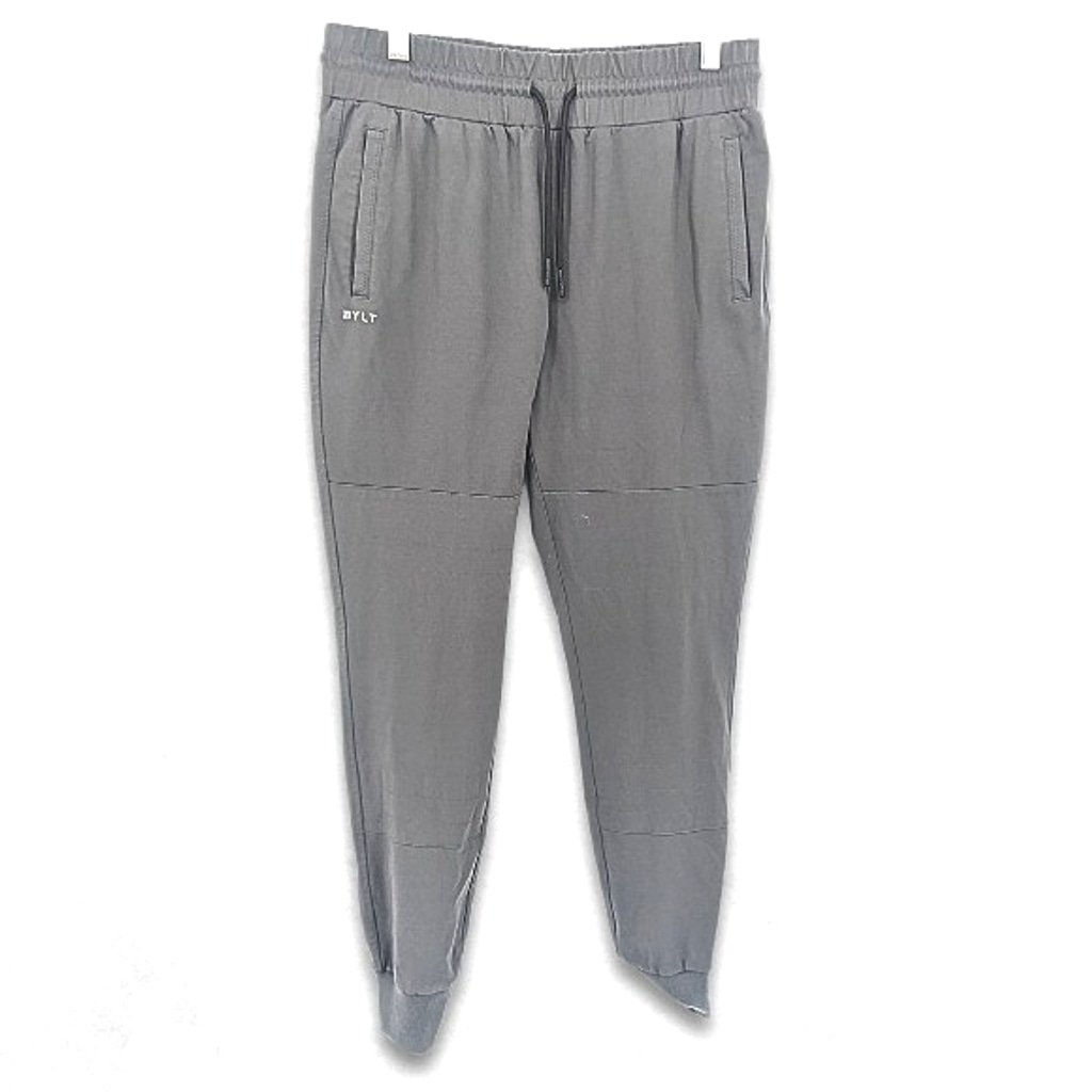 Bylt Joggers Micro-Knit Side Zippered Pockets Breathable Quick-Dry Fabric Gray M