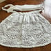 Crochet white S waist apron