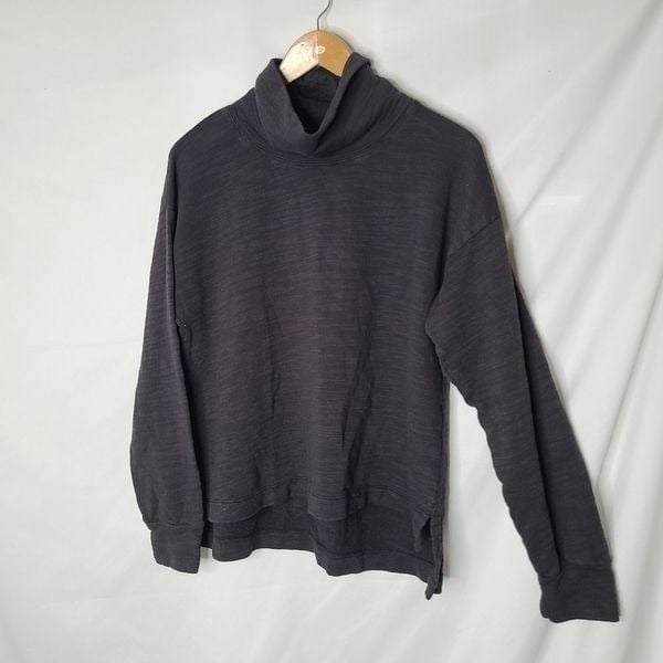 J.Crew Gray Vintage Fleece Cotton Terry Turtleneck AS079 Sz M
