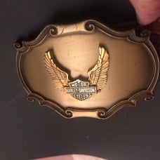 Harley Davidson belt buckle & belt 1978