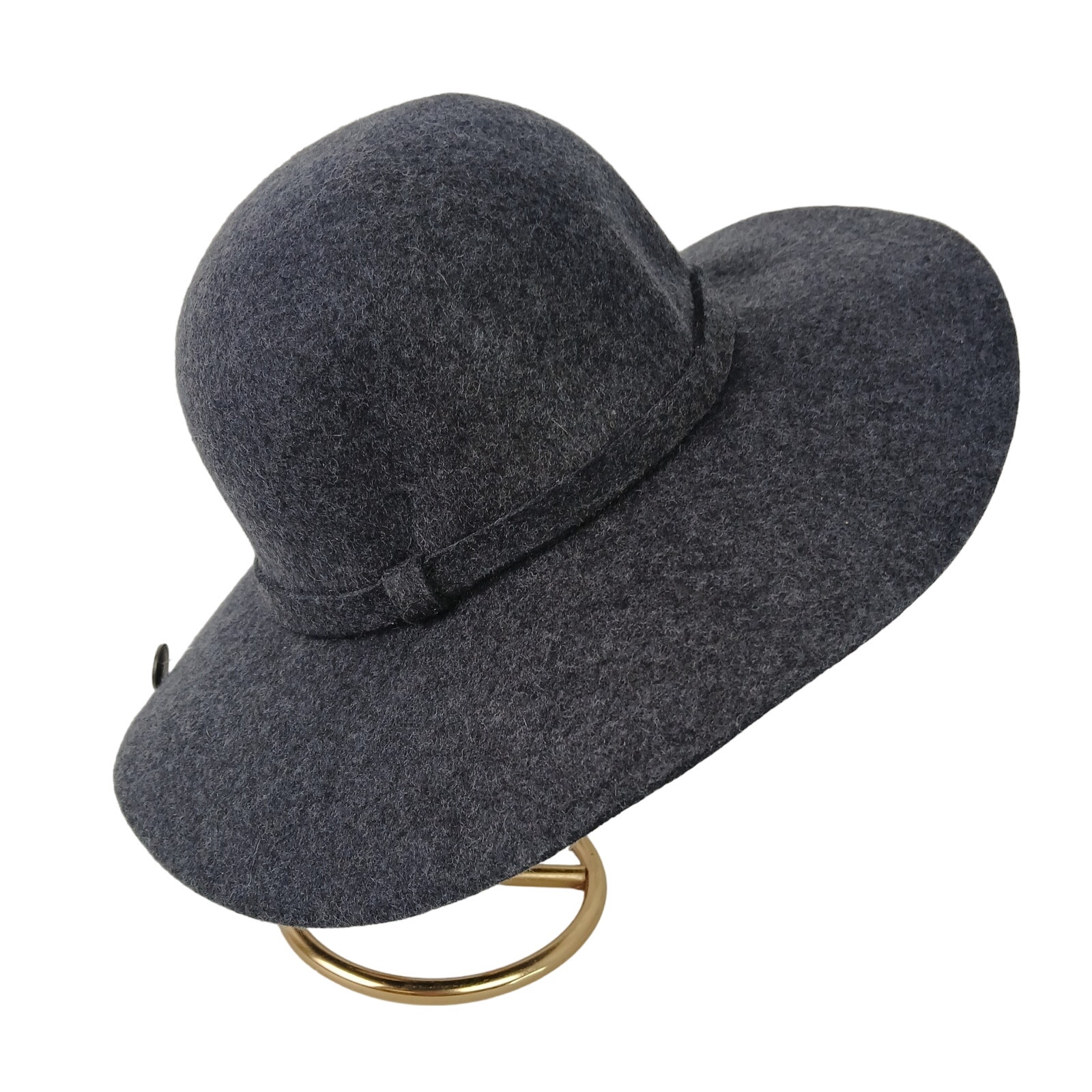Banana Republic SZ M/L 100% Wool Dark Gray BOHO HIPPIE Festival/Concert Hat NWT