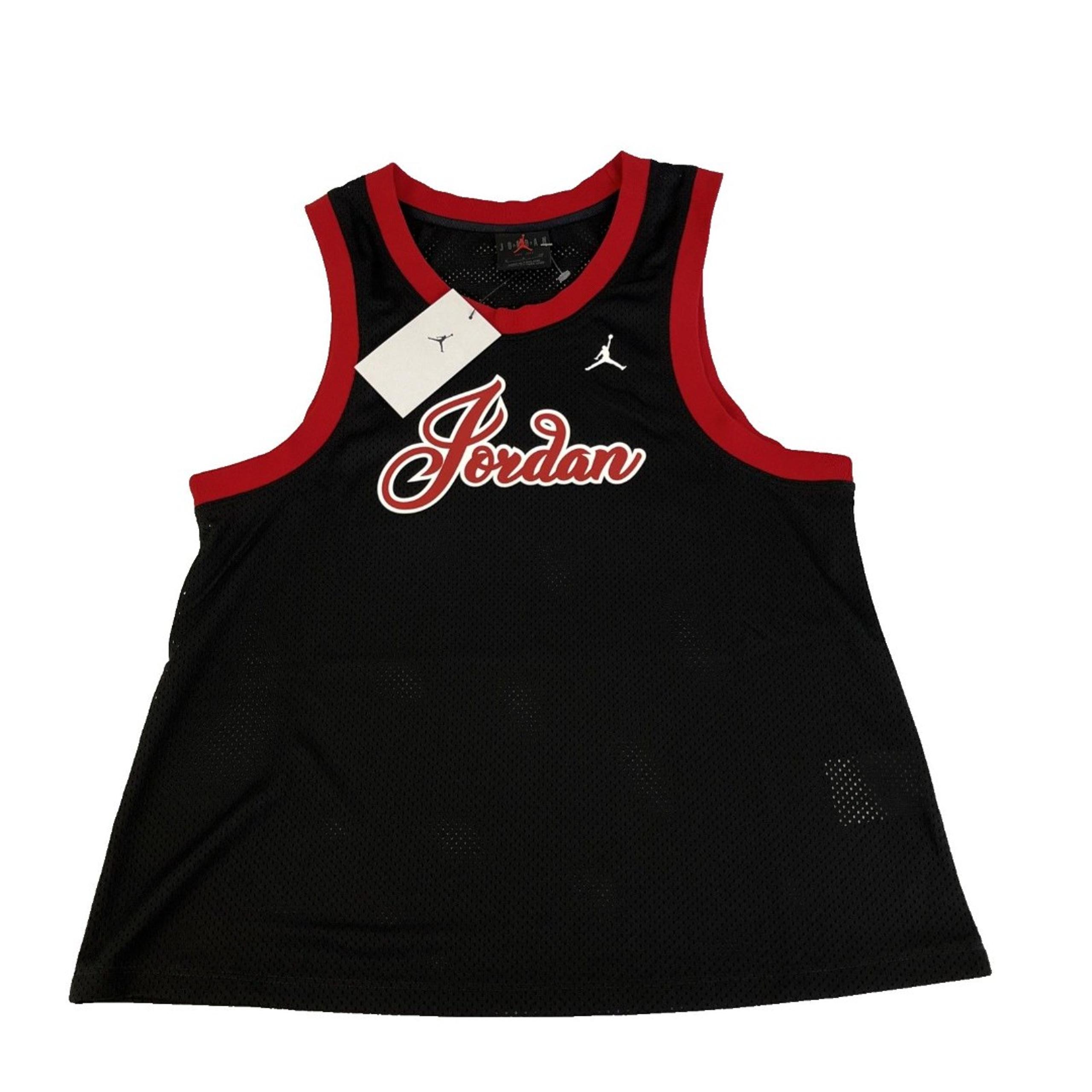 Nike Air Jordan Womens Jersey Tank Top Sz Small Number 23 Black and Red NEW NWT