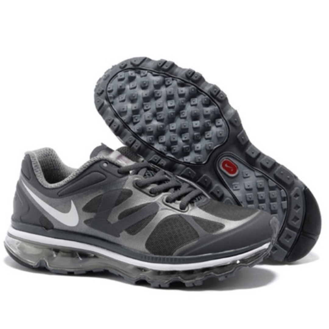 Nike Air Max Grey Lace-Up Running Shoes Size 9