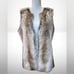 Chic Neutral Color Faux Fur Vest. Fits M-L