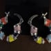 Rainbow Statement Earrings New Color Orange Blue Yellow