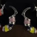Rainbow Statement Earrings New Color Orange Blue Yellow
