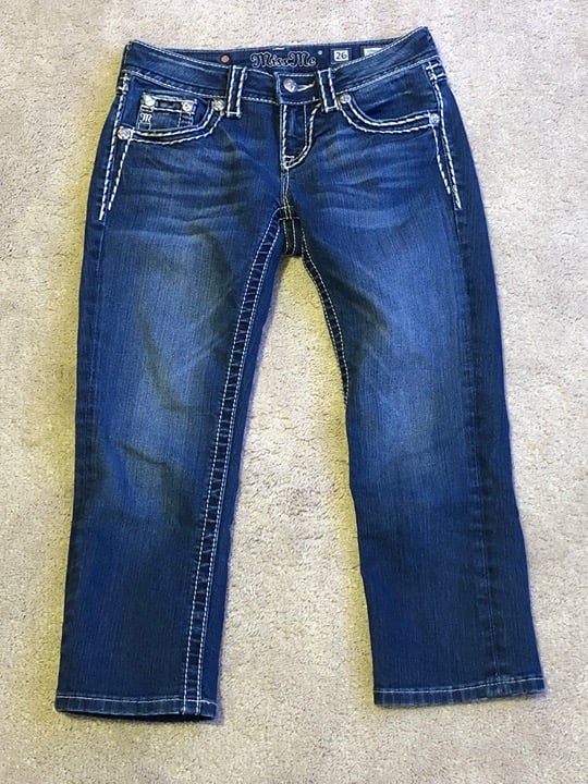 MISS ME Cuffed Capri Jeans Size 26 As Pictured Excellent Condition