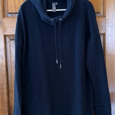 Sweaty Betty Luxe Fleece Hoodie in Navy Blue