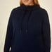 Sweaty Betty Luxe Fleece Hoodie in Navy Blue