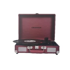 Crosley Cruiser Deluxe 3 Speed Record Turntable With Bluetooth -Burgundy New