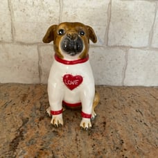 Valentines Blue Sky boxer dog