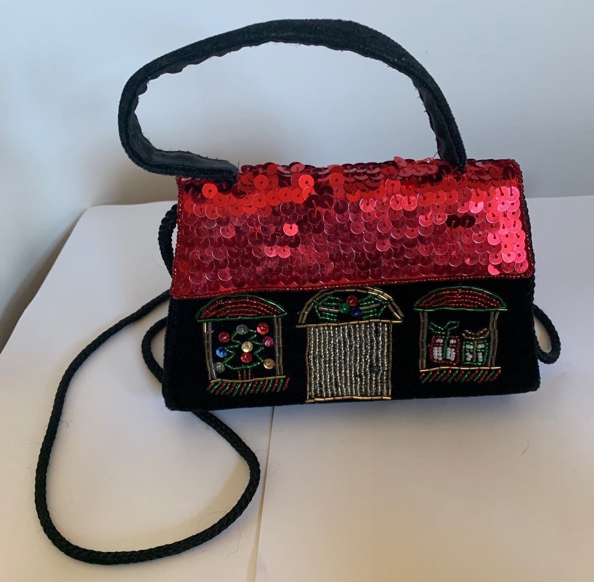 Vintage Red Sequin Purse
