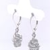 Green & White CZ Dangle Earrings 925