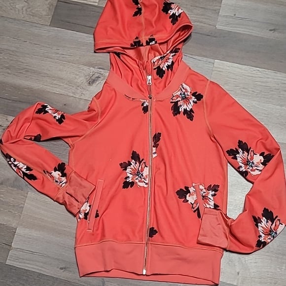 Lululemon Namaskar Hoodie Atomic Flower Parfait Butterfly Orange Size 4