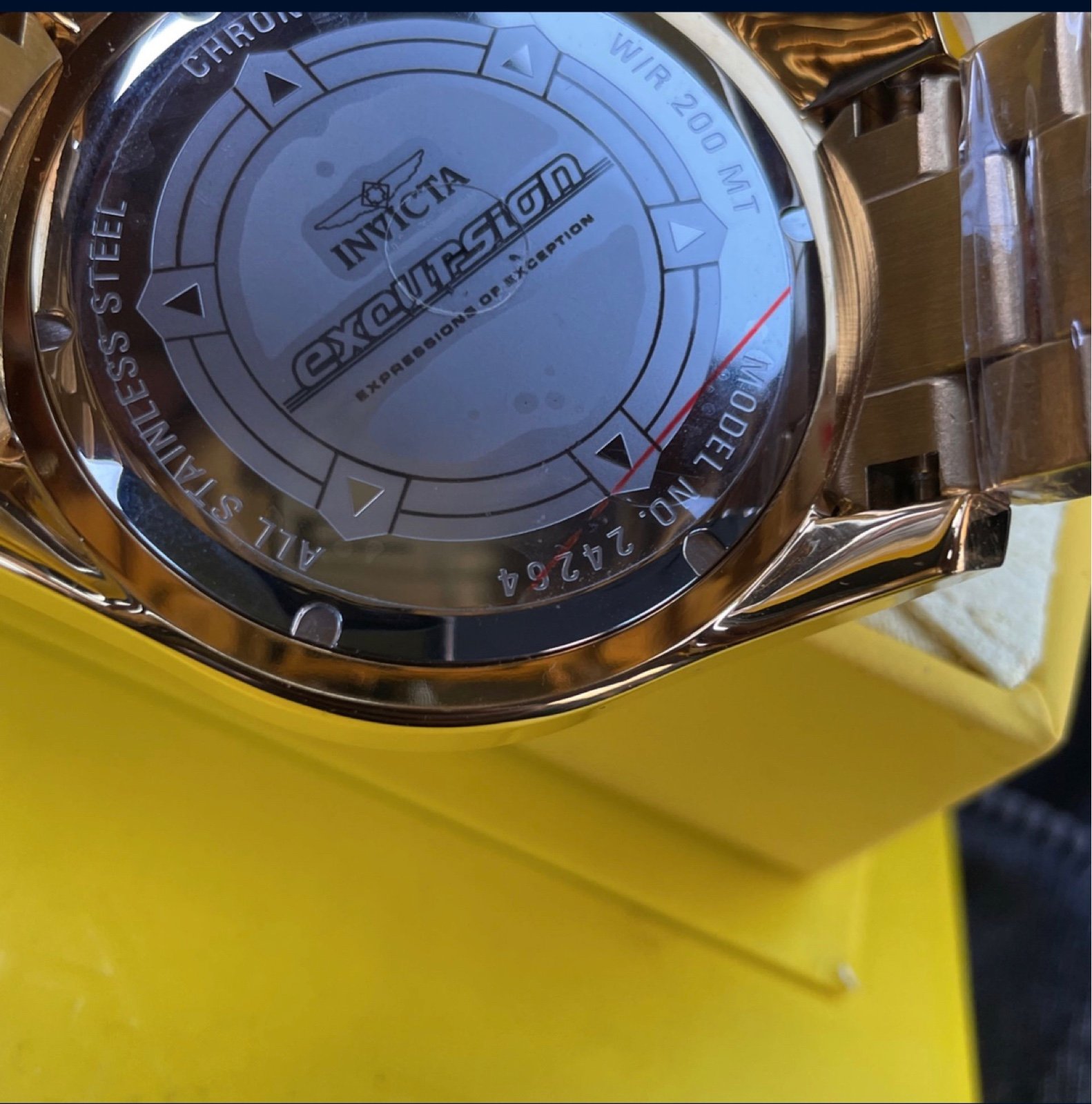 Invicta Excursion Quartz Chronograph Dial Watch in Gold