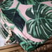Beverly Hills Hotel Style Pink and Green Palm Leaves Canvas Travel Case